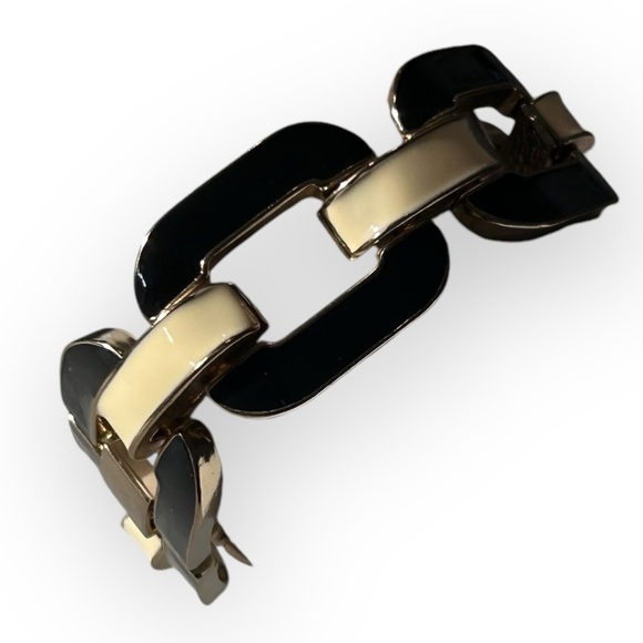 Vintage Enamel & Gold Tone Bracelet - Picture 6 of 14